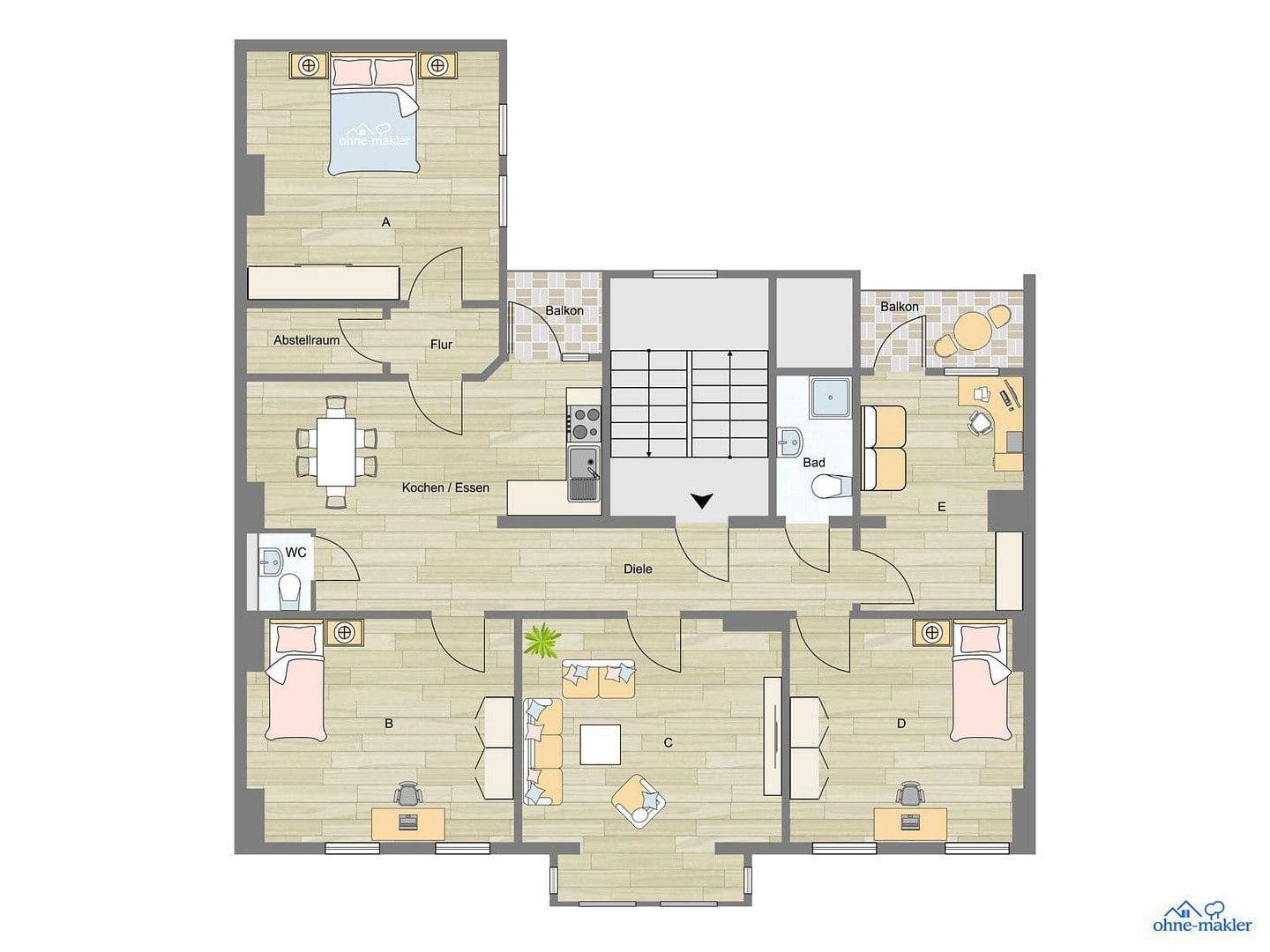 Prenájom bytu 5-izbový 141 m², Friedrich-Wilhelm-Straße 38, Braunschweig, Dolné Sasko Prenájom bytu 5-izbový 141 m², Friedrich-Wilhelm-Straße 38, Braunschweig, Dolné Sasko