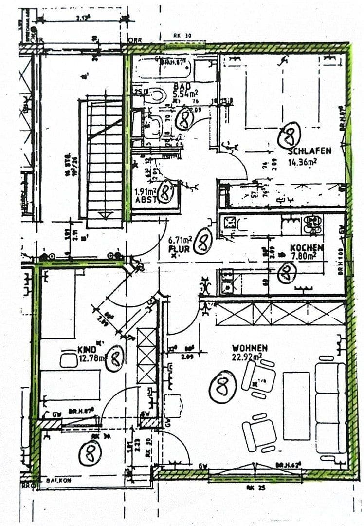 Prenájom bytu 3-izbový 76 m², Berliner Ring 119, Bensheim, Hesensko Prenájom bytu 3-izbový 76 m², Berliner Ring 119, Bensheim, Hesensko