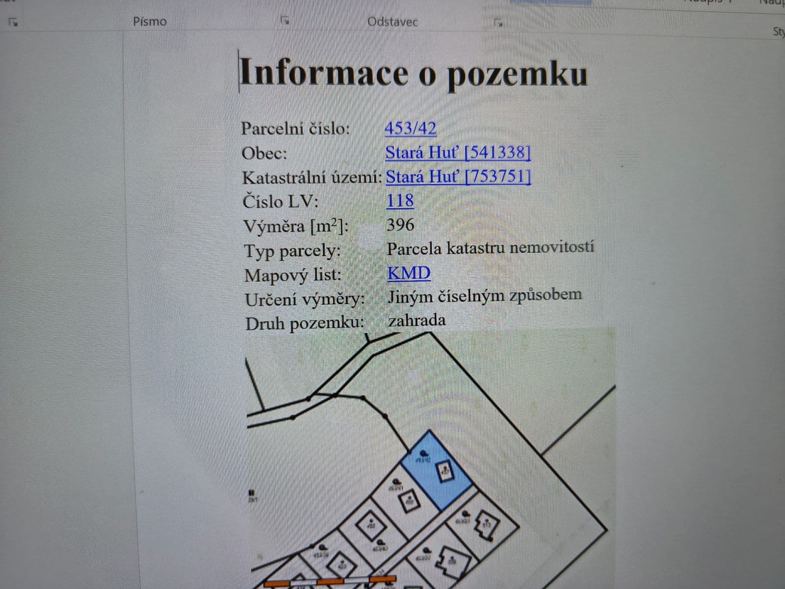 Predaj rekreačného objektu 72 m², pozemok 397 m², Stará Huť, Středočeský kraj Predaj rekreačného objektu 72 m², pozemok 397 m², Stará Huť, Středočeský kraj