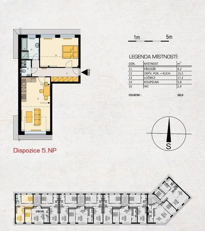 Predaj bytu 2-izbový 58 m², Černokostelecká, Praha, Praha Predaj bytu 2-izbový 58 m², Černokostelecká, Praha, Praha