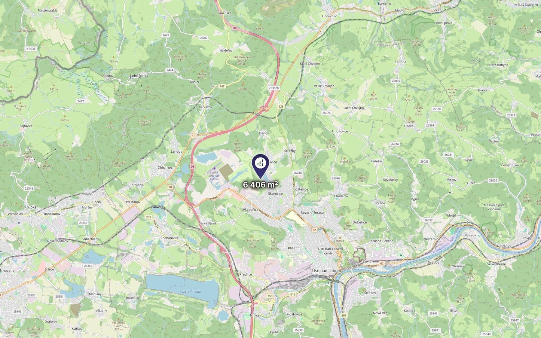 Predaj pozemku 3.203 m², Ústí nad Labem, Ústecký kraj Predaj pozemku 3.203 m², Ústí nad Labem, Ústecký kraj