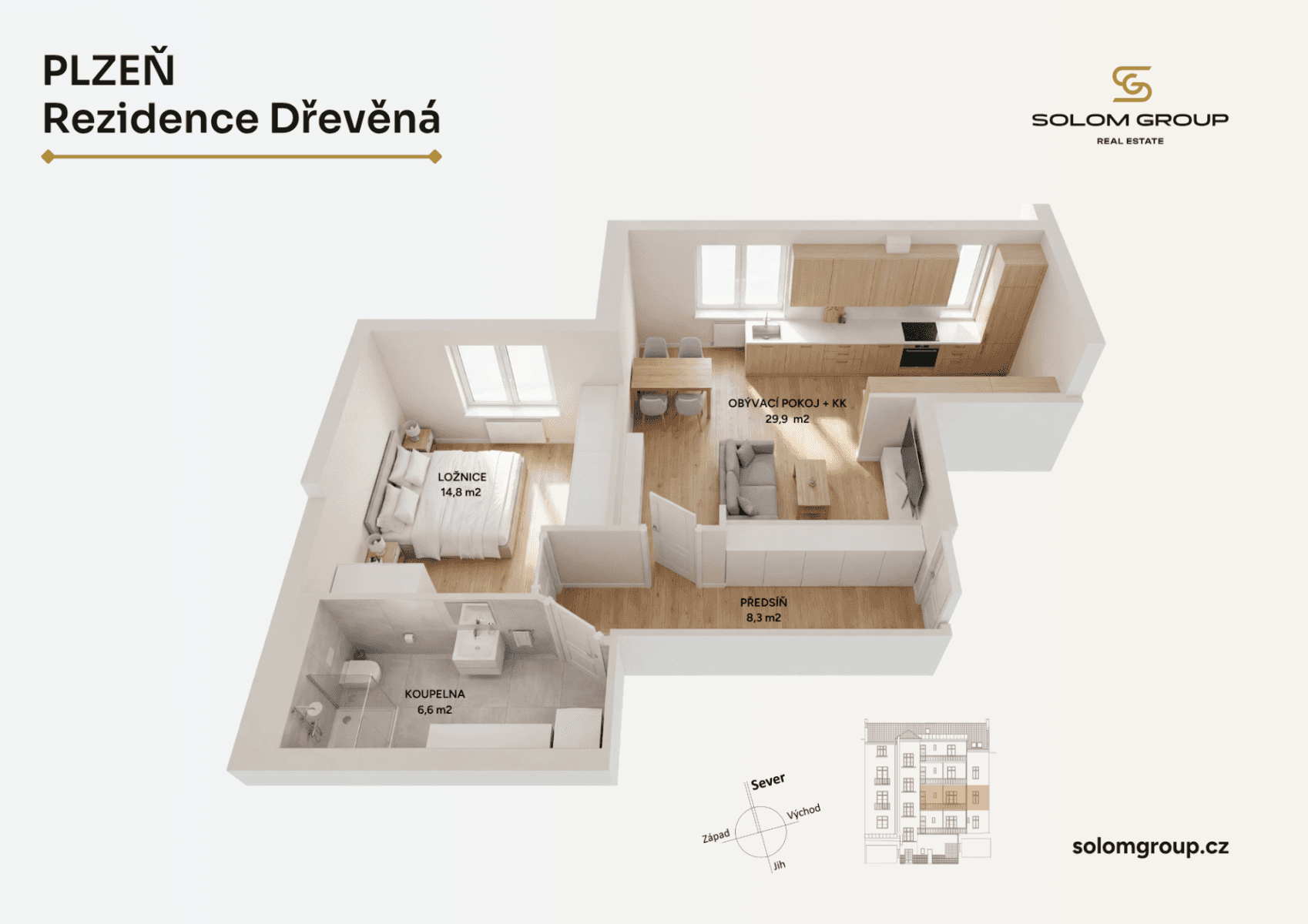Predaj bytu 2-izbový 61 m², Dřevěná, Plzeň, Plzeňský kraj Predaj bytu 2-izbový 61 m², Dřevěná, Plzeň, Plzeňský kraj