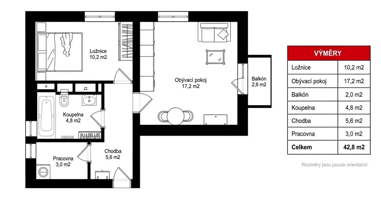 Predaj bytu 2-izbový 48 m², Patočkova, Hodonín, Jihomoravský kraj Predaj bytu 2-izbový 48 m², Patočkova, Hodonín, Jihomoravský kraj