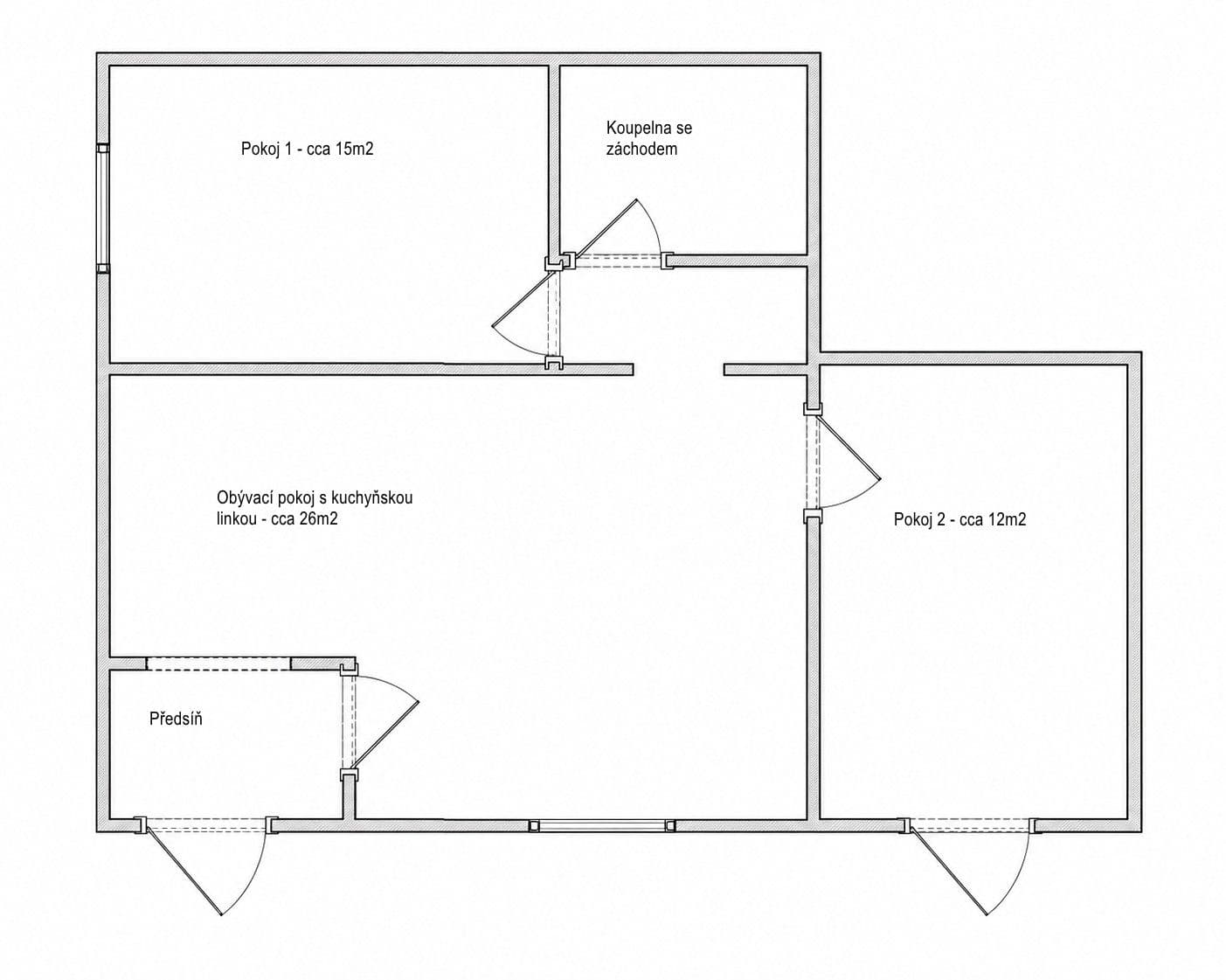 Prenájom bytu 3-izbový 65 m², Na Zlíchově, Praha, Praha Prenájom bytu 3-izbový 65 m², Na Zlíchově, Praha, Praha