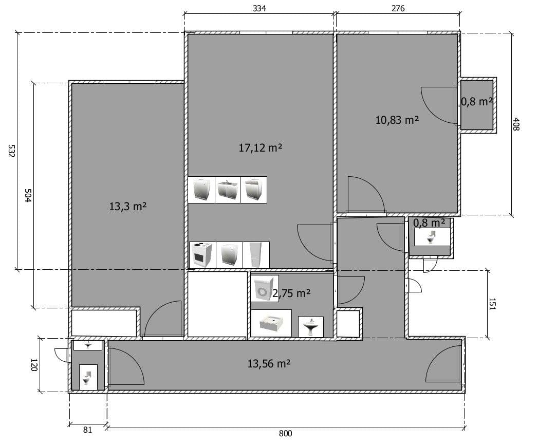 Prenájom bytu 3-izbový 66 m², Malešická, Praha, Praha Prenájom bytu 3-izbový 66 m², Malešická, Praha, Praha