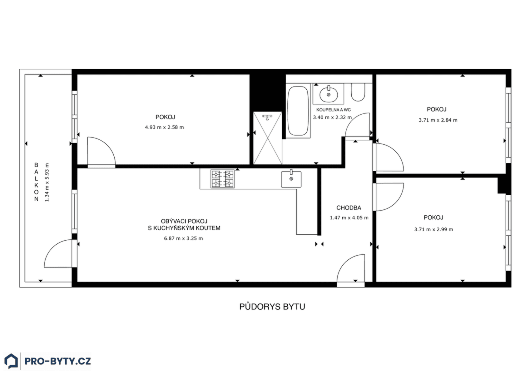 Predaj bytu 4-izbový 73 m², Lovosická, Praha, Praha Predaj bytu 4-izbový 73 m², Lovosická, Praha, Praha