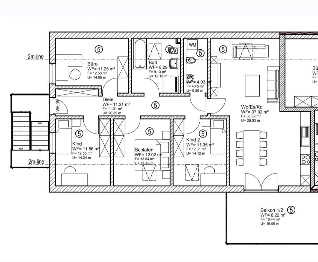 Prenájom bytu 5-izbový 121 m², Falkenstraße 6, Regenstauf, Bavorsko Prenájom bytu 5-izbový 121 m², Falkenstraße 6, Regenstauf, Bavorsko