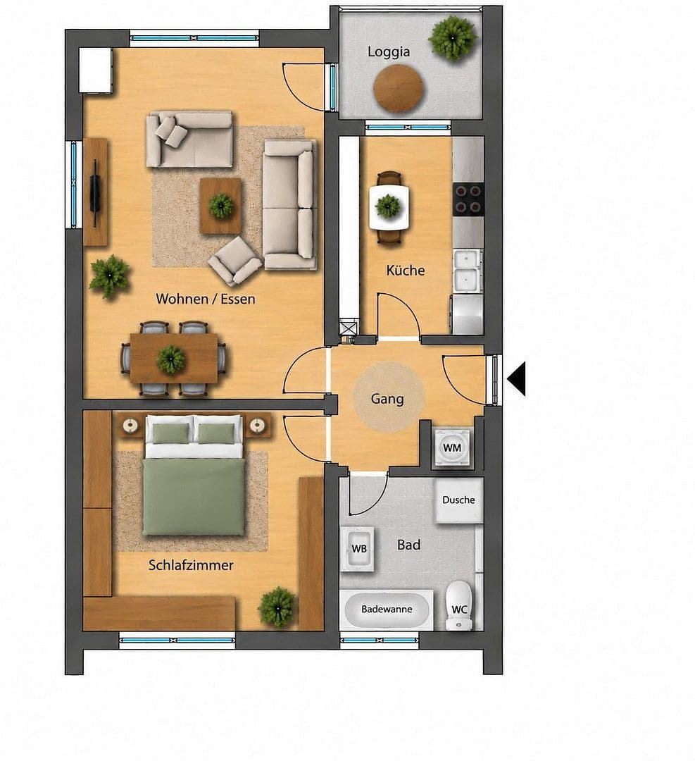 Prenájom bytu 2-izbový 59 m², Meisenweg 15, Germering, Bavorsko Prenájom bytu 2-izbový 59 m², Meisenweg 15, Germering, Bavorsko