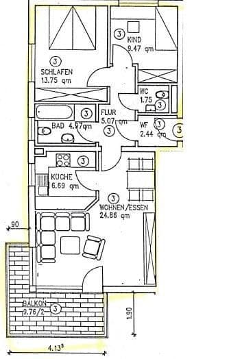 Predaj bytu 3-izbový 73 m², Ilsfeld, Bádensko-Wurttembersko Predaj bytu 3-izbový 73 m², Ilsfeld, Bádensko-Wurttembersko