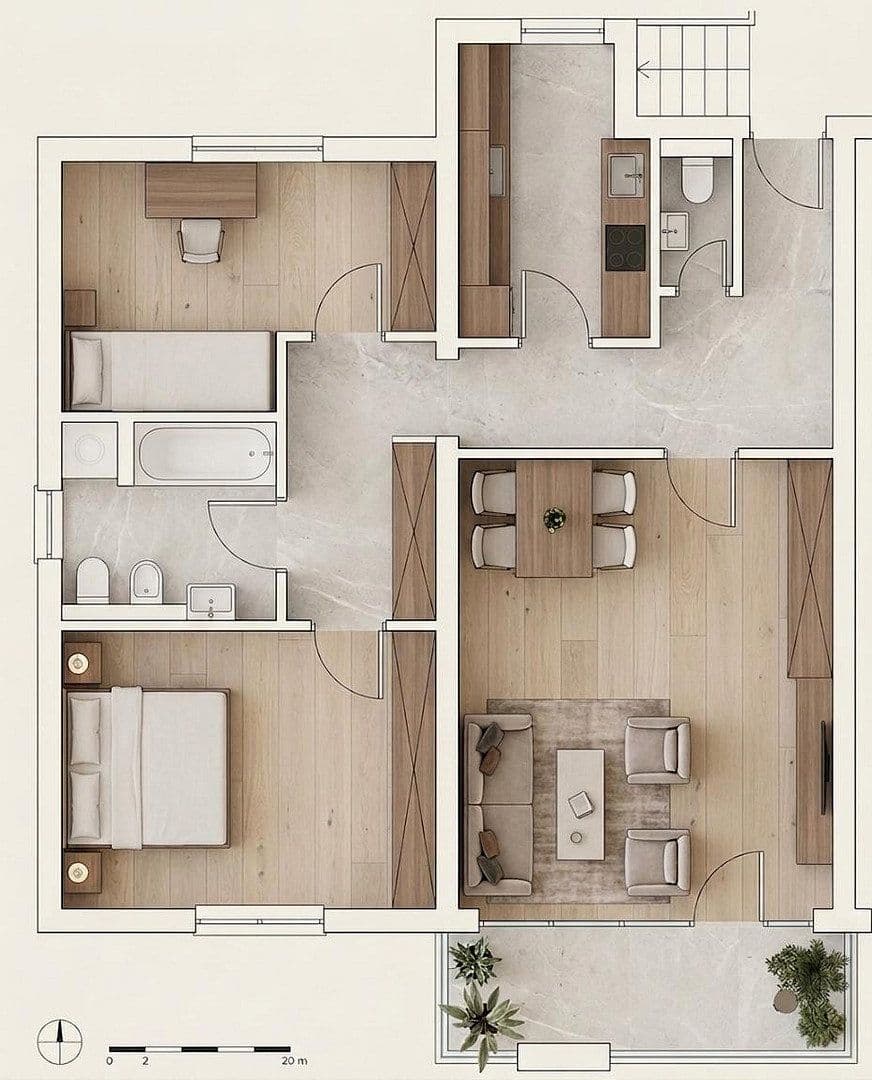 Prenájom bytu 3-izbový 92 m², Langerfelder Straße 119, Wuppertal, Severné Porýnie - Westfálsko Prenájom bytu 3-izbový 92 m², Langerfelder Straße 119, Wuppertal, Severné Porýnie - Westfálsko