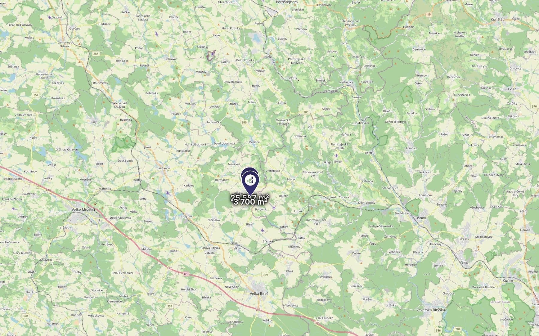 Predaj pozemku 29.257 m², Rozseč, Kraj Vysočina Predaj pozemku 29.257 m², Rozseč, Kraj Vysočina