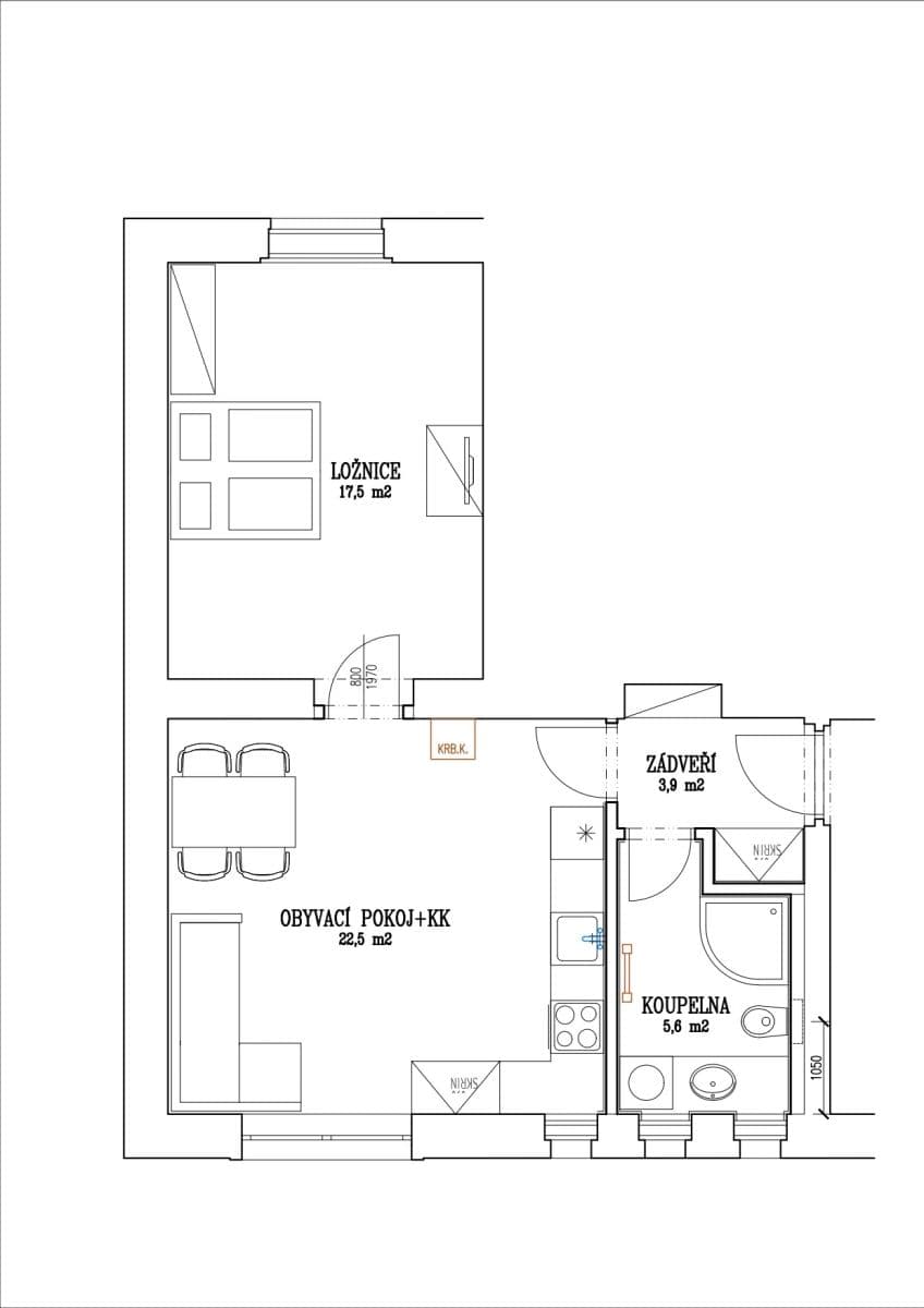 Prenájom bytu 2-izbový 50 m², Krhanice, Středočeský kraj Prenájom bytu 2-izbový 50 m², Krhanice, Středočeský kraj