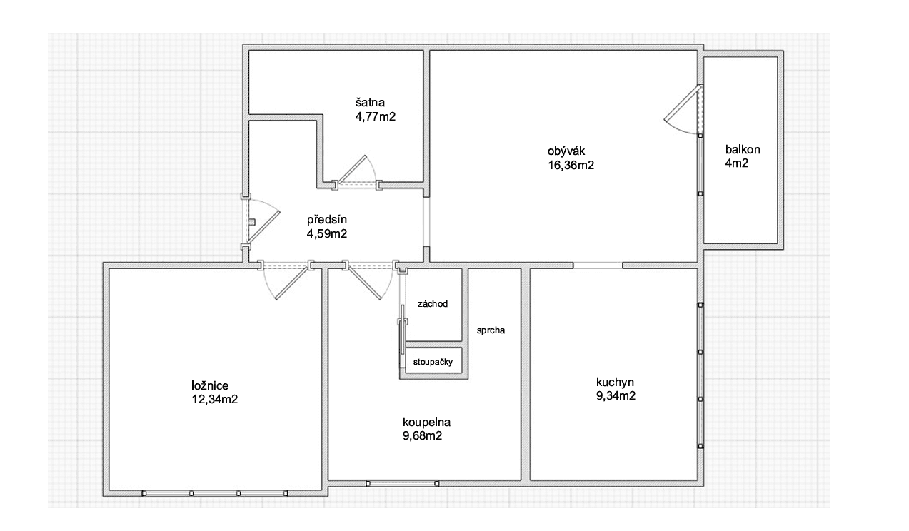 Predaj bytu 2-izbový 59 m², Větrná, České Budějovice, Jihočeský kraj Predaj bytu 2-izbový 59 m², Větrná, České Budějovice, Jihočeský kraj