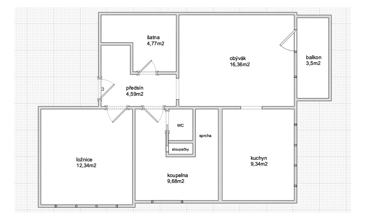 Predaj bytu 2-izbový 59 m², Větrná, České Budějovice, Jihočeský kraj Predaj bytu 2-izbový 59 m², Větrná, České Budějovice, Jihočeský kraj