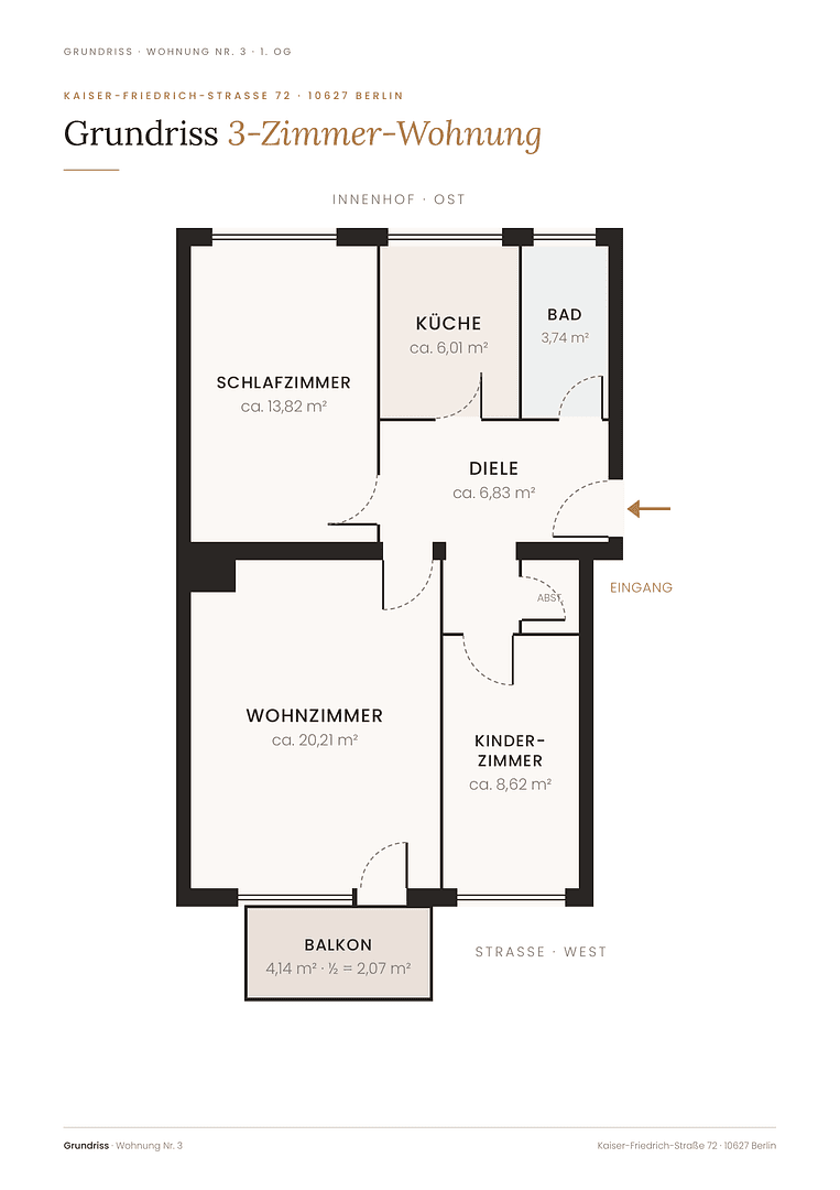 Predaj bytu 3-izbový 64 m², Kaiser friedrich str. 72, Berlin, Berlín Predaj bytu 3-izbový 64 m², Kaiser friedrich str. 72, Berlin, Berlín