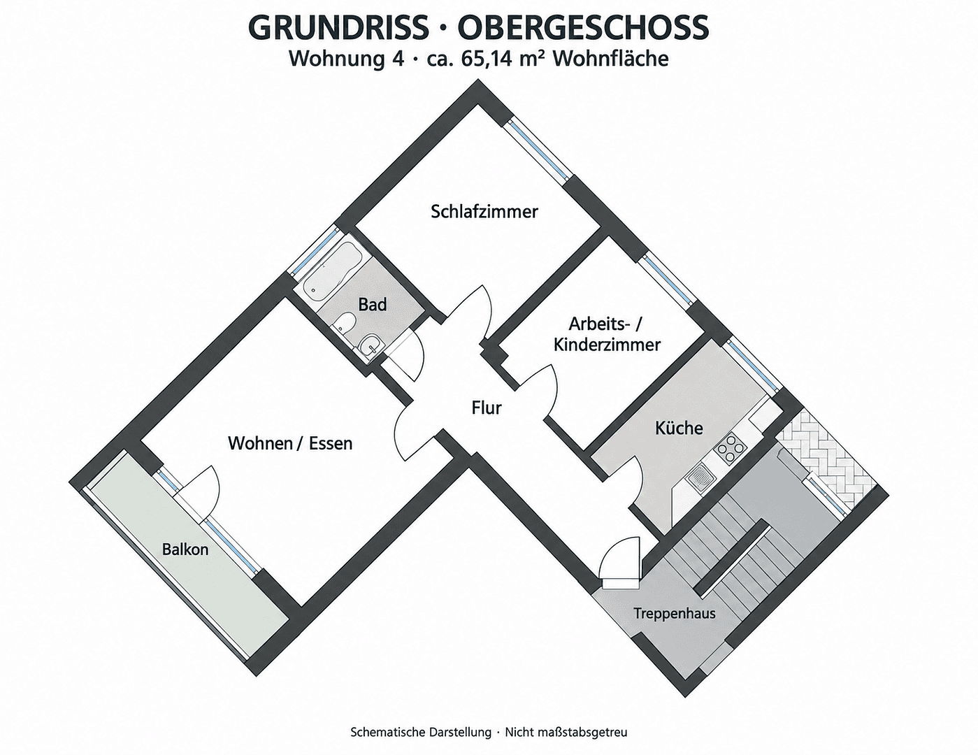 Prenájom bytu 3-izbový 65 m², Spechtstraße 9, Albstadt, Bádensko-Wurttembersko Prenájom bytu 3-izbový 65 m², Spechtstraße 9, Albstadt, Bádensko-Wurttembersko