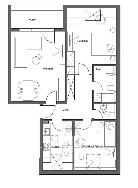 Prenájom bytu 3-izbový 79 m², Friedrich-Ebert-Platz 18+19, Darmstadt, Hesensko Prenájom bytu 3-izbový 79 m², Friedrich-Ebert-Platz 18+19, Darmstadt, Hesensko