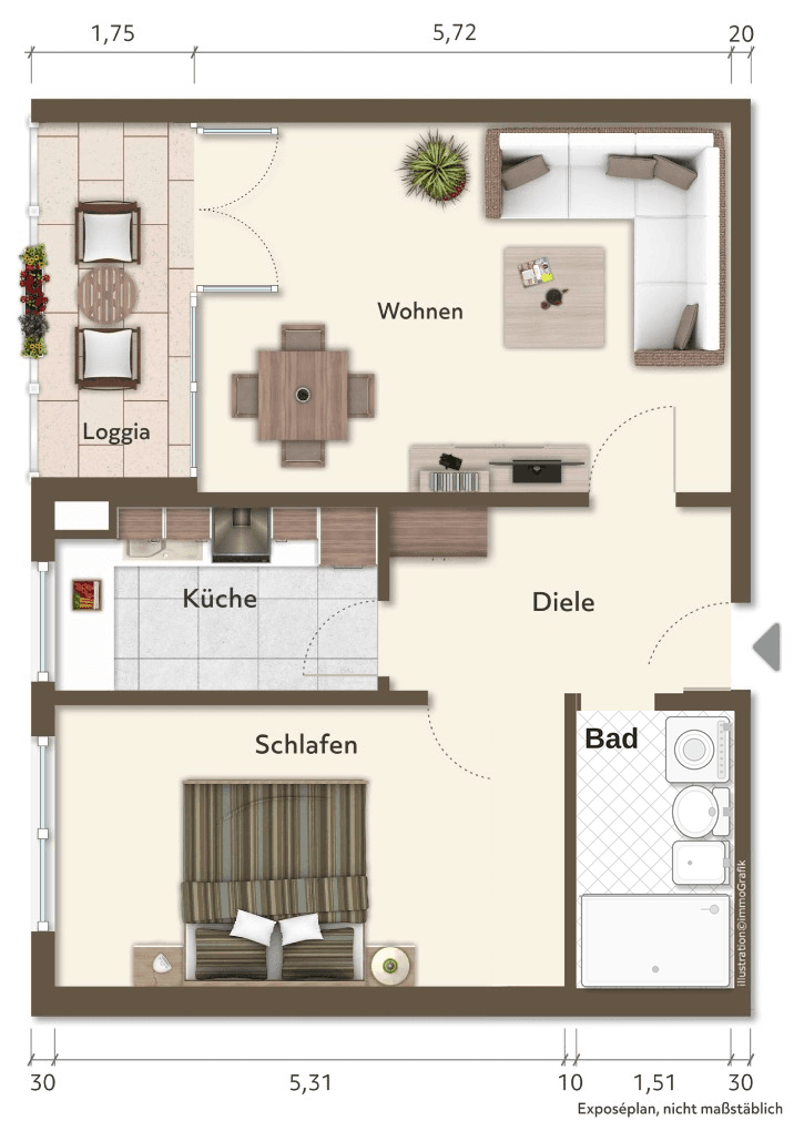 Prenájom bytu 2-izbový 56 m², Staufenstraße 1, Dietzenbach, Hesensko Prenájom bytu 2-izbový 56 m², Staufenstraße 1, Dietzenbach, Hesensko