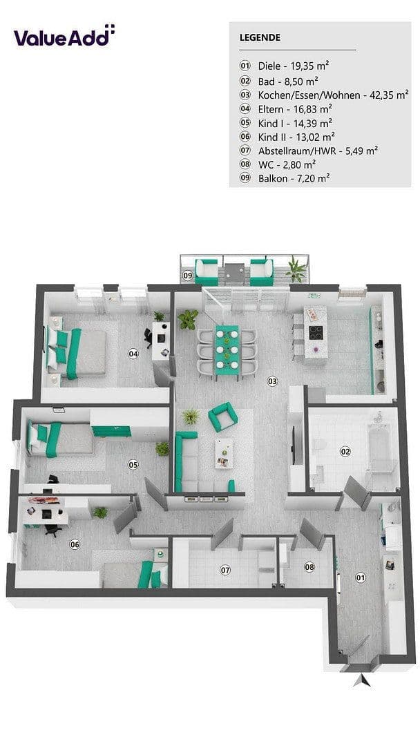 Prenájom bytu 4-izbový 126 m², Georges-Girard-Ring 7, Mechernich, Severné Porýnie - Westfálsko Prenájom bytu 4-izbový 126 m², Georges-Girard-Ring 7, Mechernich, Severné Porýnie - Westfálsko