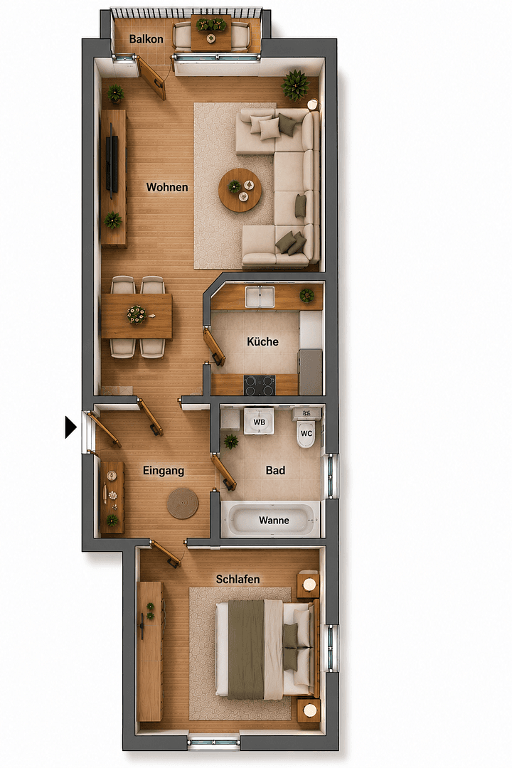 Prenájom bytu 2-izbový 51 m², Meißner Straße 1, Dresden, Sasko Prenájom bytu 2-izbový 51 m², Meißner Straße 1, Dresden, Sasko