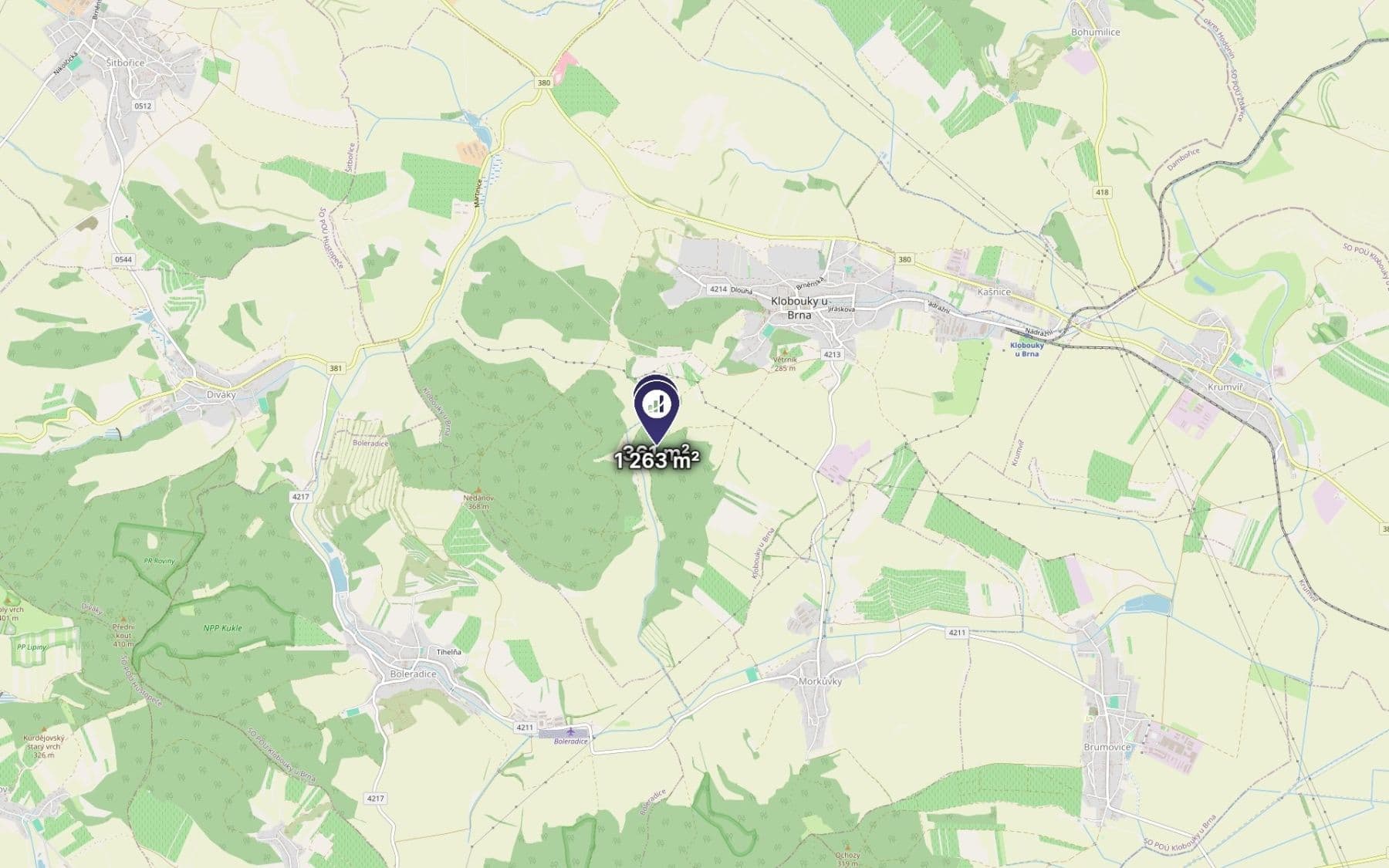 Predaj pozemku 1.624 m², Klobouky u Brna, Jihomoravský kraj Predaj pozemku 1.624 m², Klobouky u Brna, Jihomoravský kraj