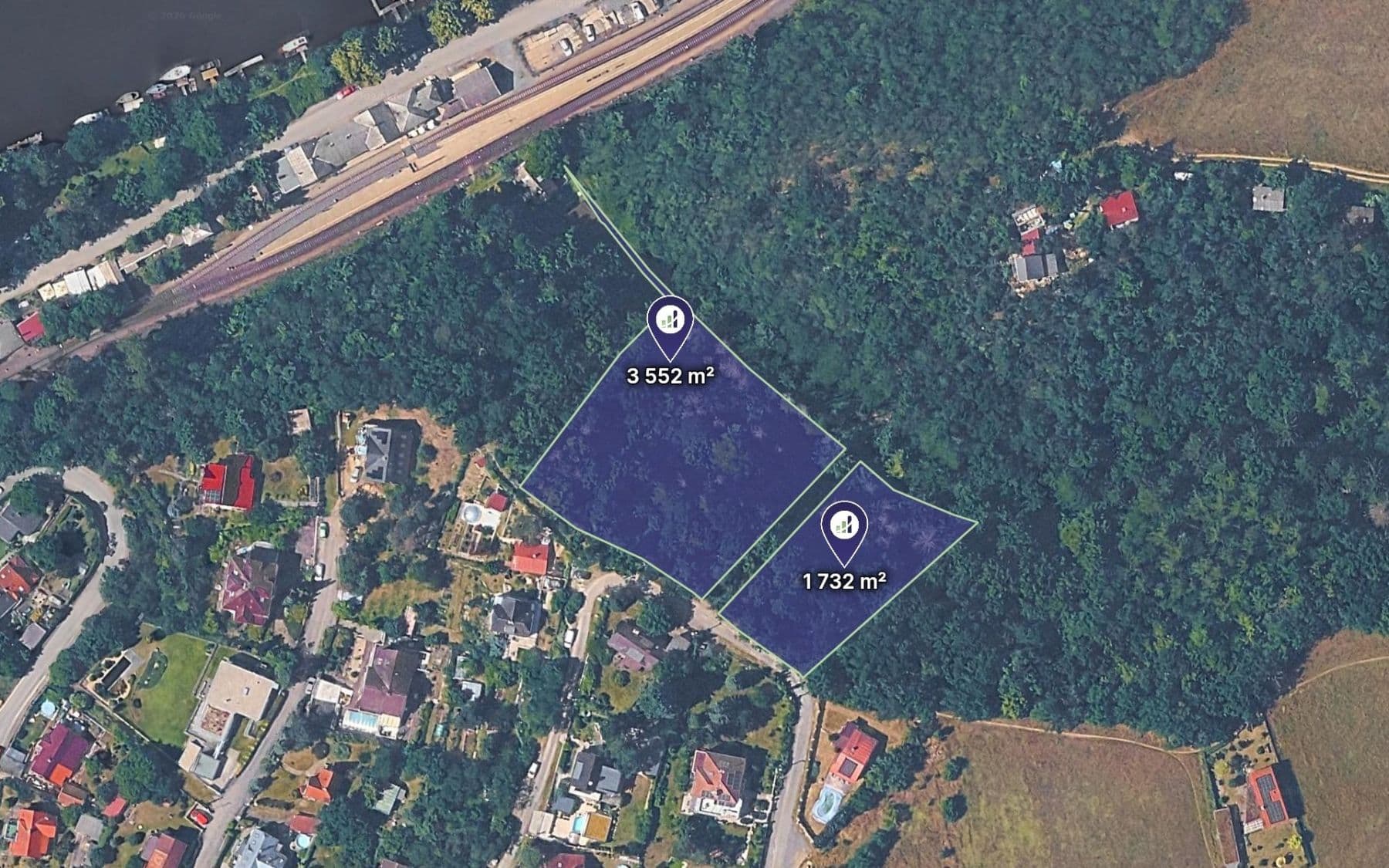 Predaj pozemku 5.284 m², Davle, Středočeský kraj Predaj pozemku 5.284 m², Davle, Středočeský kraj