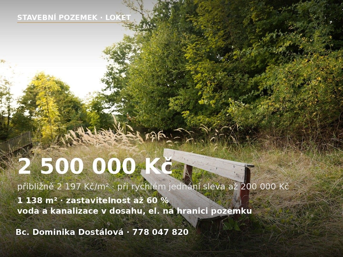 Predaj pozemku 1.138 m², Loket, Karlovarský kraj Predaj pozemku 1.138 m², Loket, Karlovarský kraj