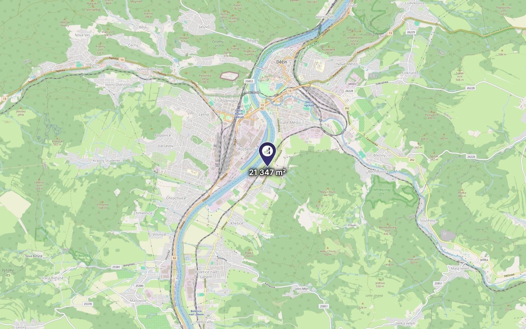 Predaj pozemku 21.347 m², Děčín, Ústecký kraj Predaj pozemku 21.347 m², Děčín, Ústecký kraj