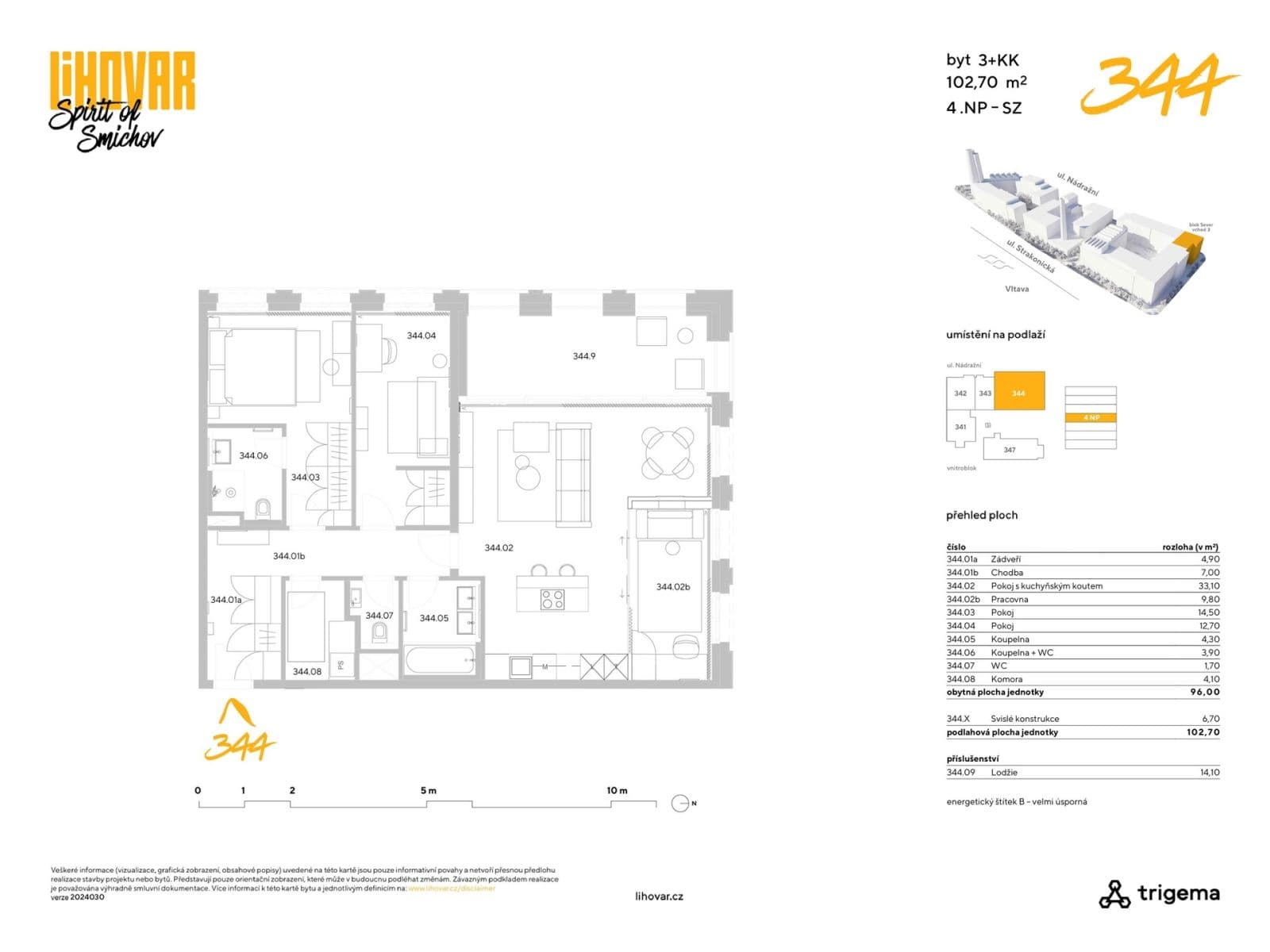 Prenájom bytu 3-izbový 103 m², U Lihovaru, Praha, Praha Prenájom bytu 3-izbový 103 m², U Lihovaru, Praha, Praha