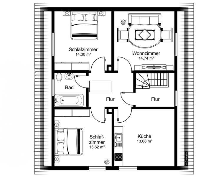 Prenájom bytu 3-izbový 58 m², Greifenklaustraße 12, Reckendorf, Bavorsko Prenájom bytu 3-izbový 58 m², Greifenklaustraße 12, Reckendorf, Bavorsko