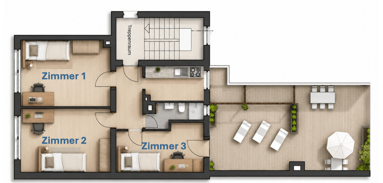 Prenájom bytu 65 m², Breitscheidstraße 55, Nürnberg, Bavorsko Prenájom bytu 65 m², Breitscheidstraße 55, Nürnberg, Bavorsko
