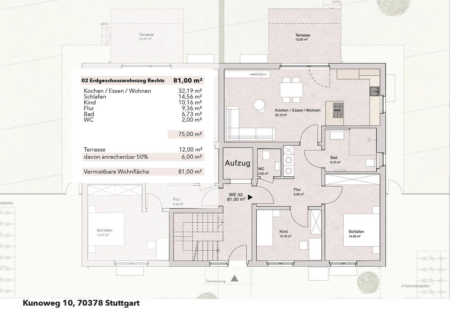 Prenájom bytu 3-izbový 80 m², Kunoweg 10, Stuttgart-Mühlhausen, Bádensko-Wurttembersko Prenájom bytu 3-izbový 80 m², Kunoweg 10, Stuttgart-Mühlhausen, Bádensko-Wurttembersko