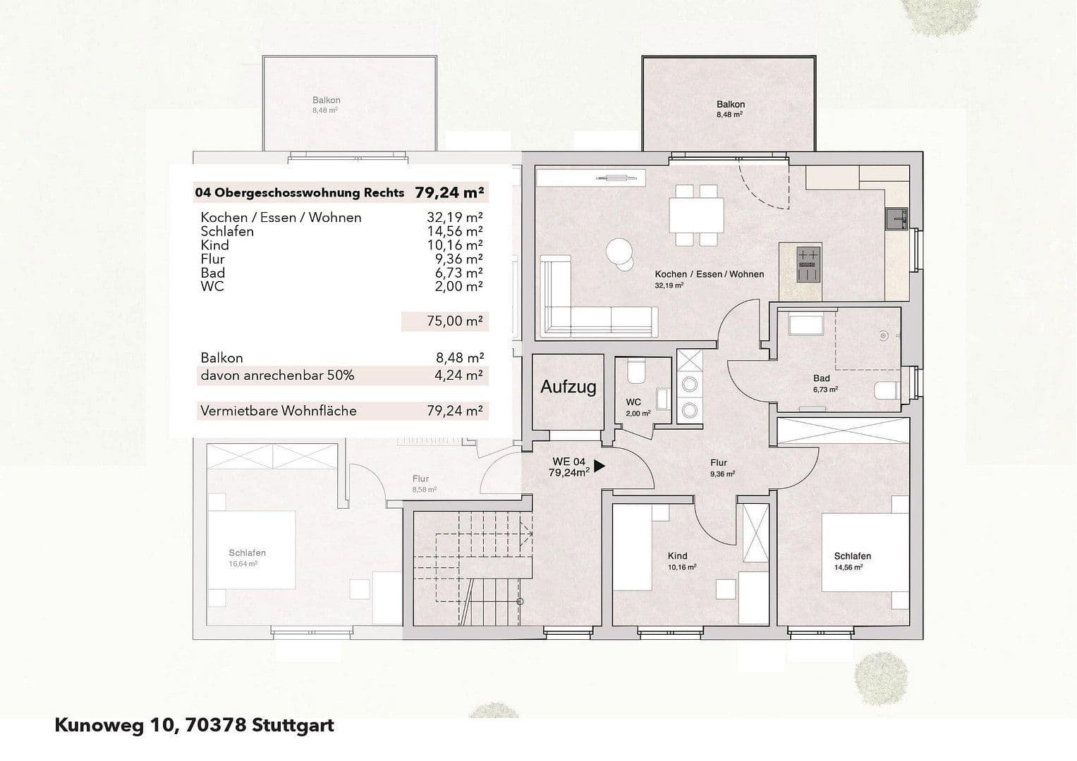 Prenájom bytu 3-izbový 80 m², Kunoweg 10, Stuttgart-Mühlhausen, Bádensko-Wurttembersko Prenájom bytu 3-izbový 80 m², Kunoweg 10, Stuttgart-Mühlhausen, Bádensko-Wurttembersko
