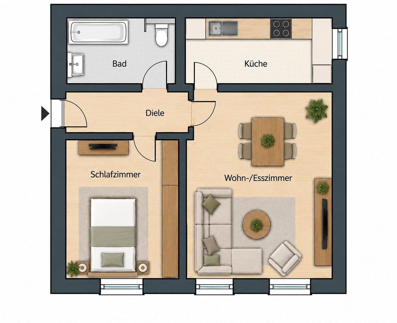 Prenájom bytu 2-izbový 43 m², Ittertalstraße 138, Solingen, Severné Porýnie - Westfálsko Prenájom bytu 2-izbový 43 m², Ittertalstraße 138, Solingen, Severné Porýnie - Westfálsko