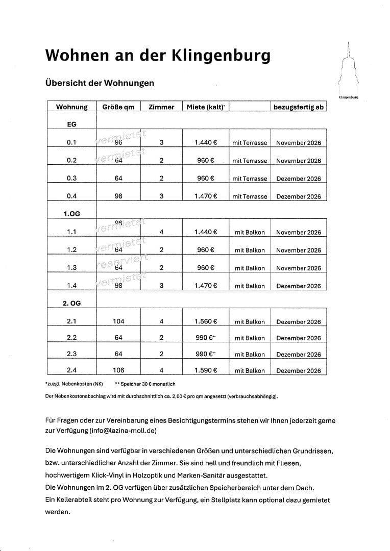 Prenájom bytu 2-izbový 64 m², Kantstr. 40, Mosbach, Bádensko-Wurttembersko Prenájom bytu 2-izbový 64 m², Kantstr. 40, Mosbach, Bádensko-Wurttembersko