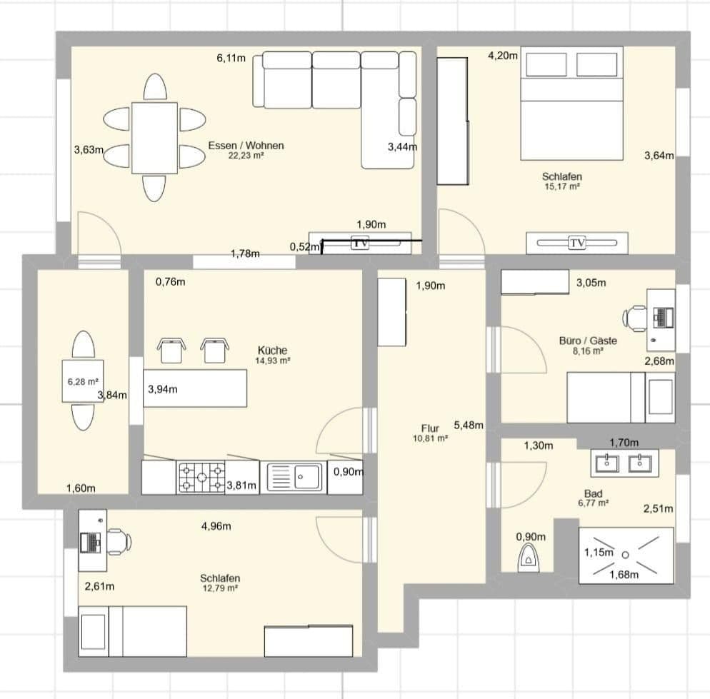 Predaj bytu 4-izbový 94 m², Georg-Schäffer-Str. 55, Trier, Porýnie-Falcko Predaj bytu 4-izbový 94 m², Georg-Schäffer-Str. 55, Trier, Porýnie-Falcko