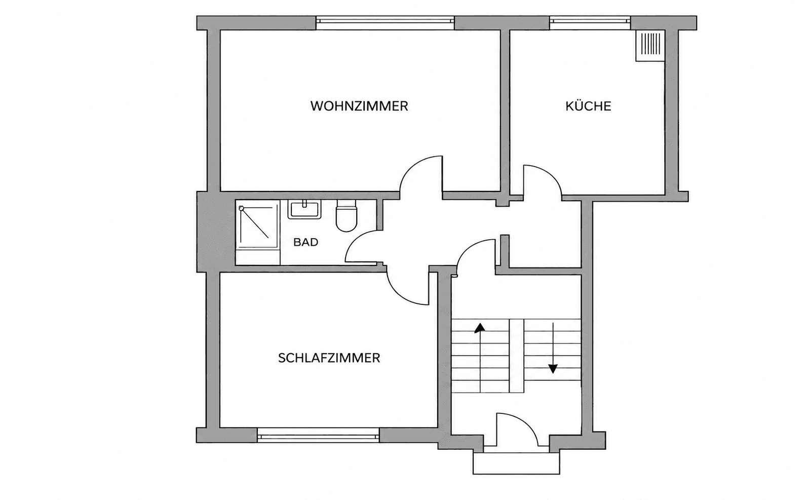 Prenájom bytu 2-izbový 59 m², Döltgenstr., Duisburg, Severné Porýnie - Westfálsko Prenájom bytu 2-izbový 59 m², Döltgenstr., Duisburg, Severné Porýnie - Westfálsko