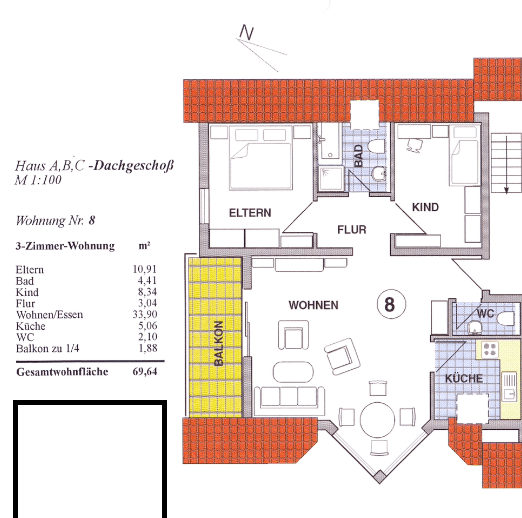 Prenájom bytu 3-izbový 70 m², Feldstr. 1c, Gerstungen, Durínsko Prenájom bytu 3-izbový 70 m², Feldstr. 1c, Gerstungen, Durínsko