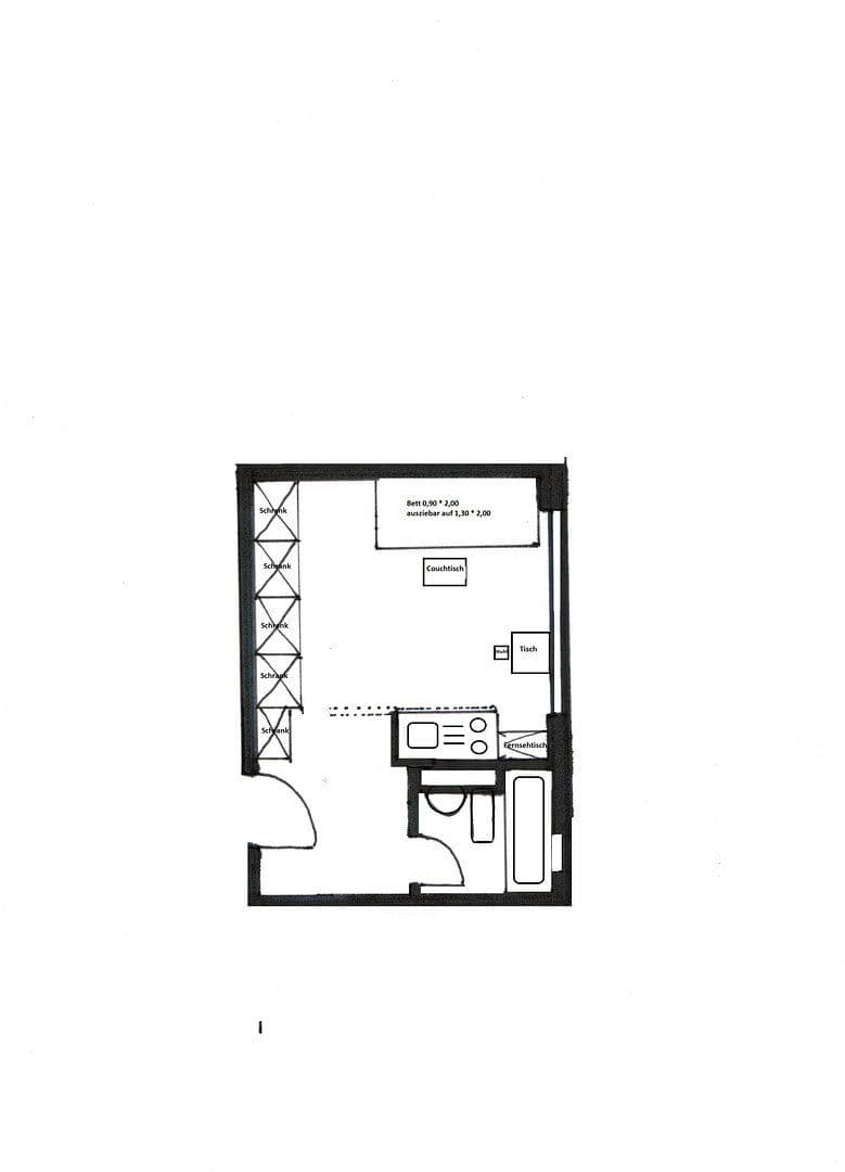 Prenájom bytu 1-izbový 19 m², Kreuzerweg 33, München, Bavorsko Prenájom bytu 1-izbový 19 m², Kreuzerweg 33, München, Bavorsko