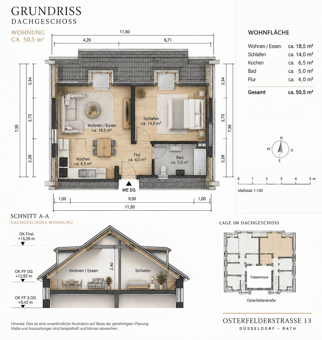 Predaj bytu 2-izbový 51 m², Köln, Severné Porýnie - Westfálsko Predaj bytu 2-izbový 51 m², Köln, Severné Porýnie - Westfálsko