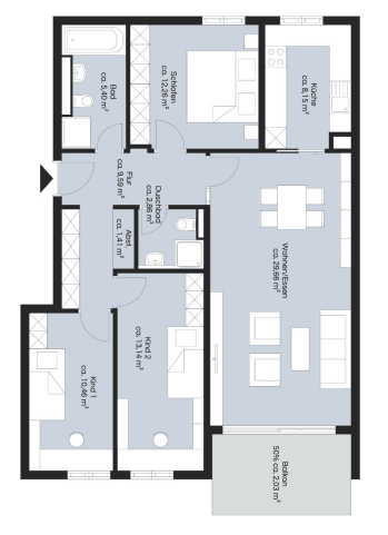 Prenájom bytu 4-izbový 104 m², Unterföhring, Bavorsko Prenájom bytu 4-izbový 104 m², Unterföhring, Bavorsko