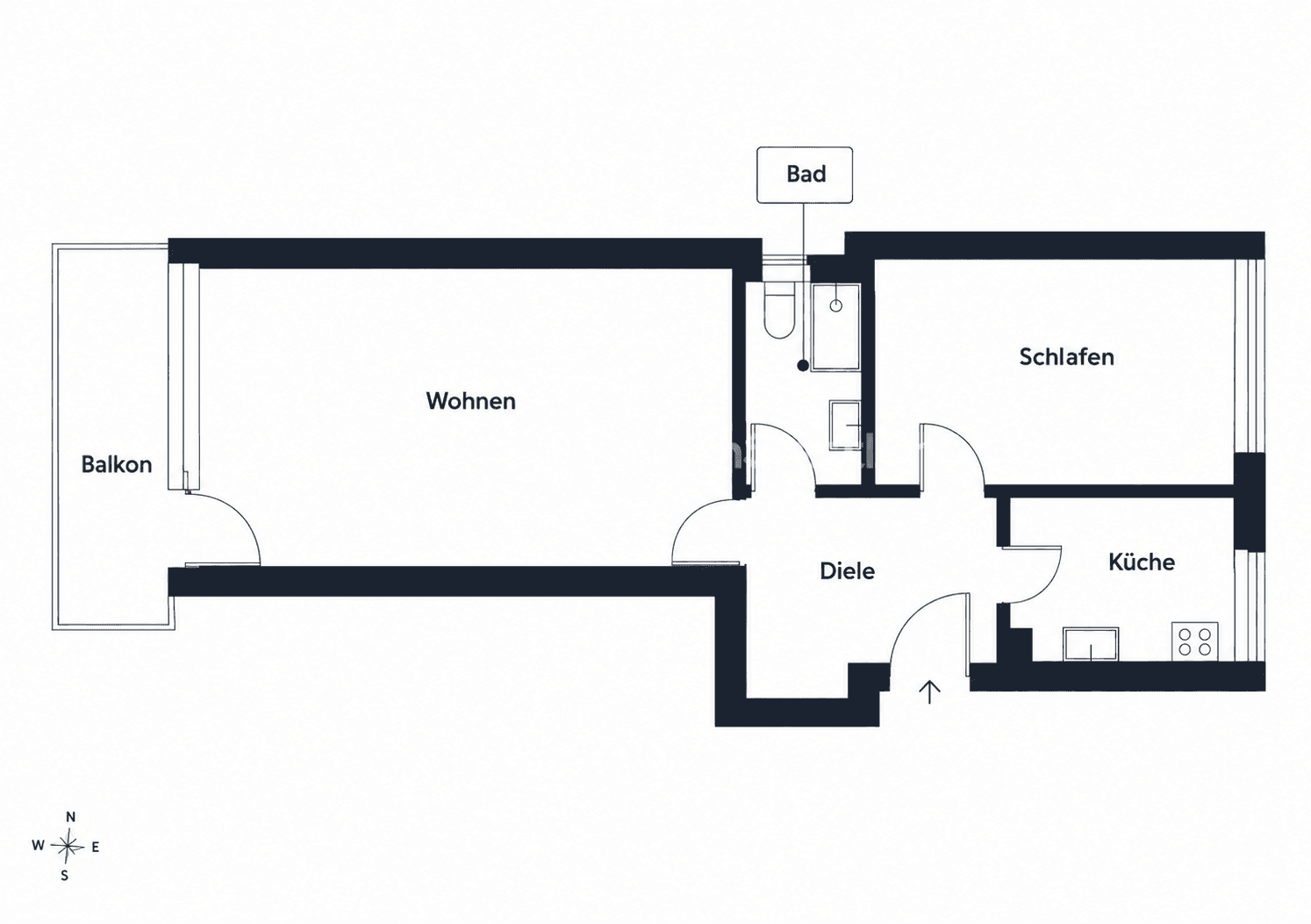 Prenájom bytu 2-izbový 59 m², Berliner Allee 56, Augsburg, Bavorsko Prenájom bytu 2-izbový 59 m², Berliner Allee 56, Augsburg, Bavorsko