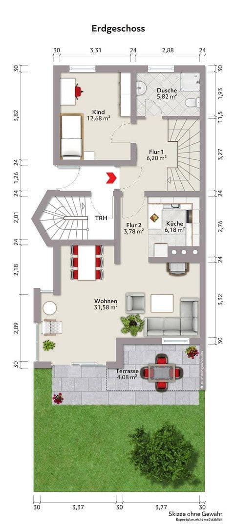 Predaj domu 224 m², pozemok 410 m², Flörsheim, Hesensko Predaj domu 224 m², pozemok 410 m², Flörsheim, Hesensko