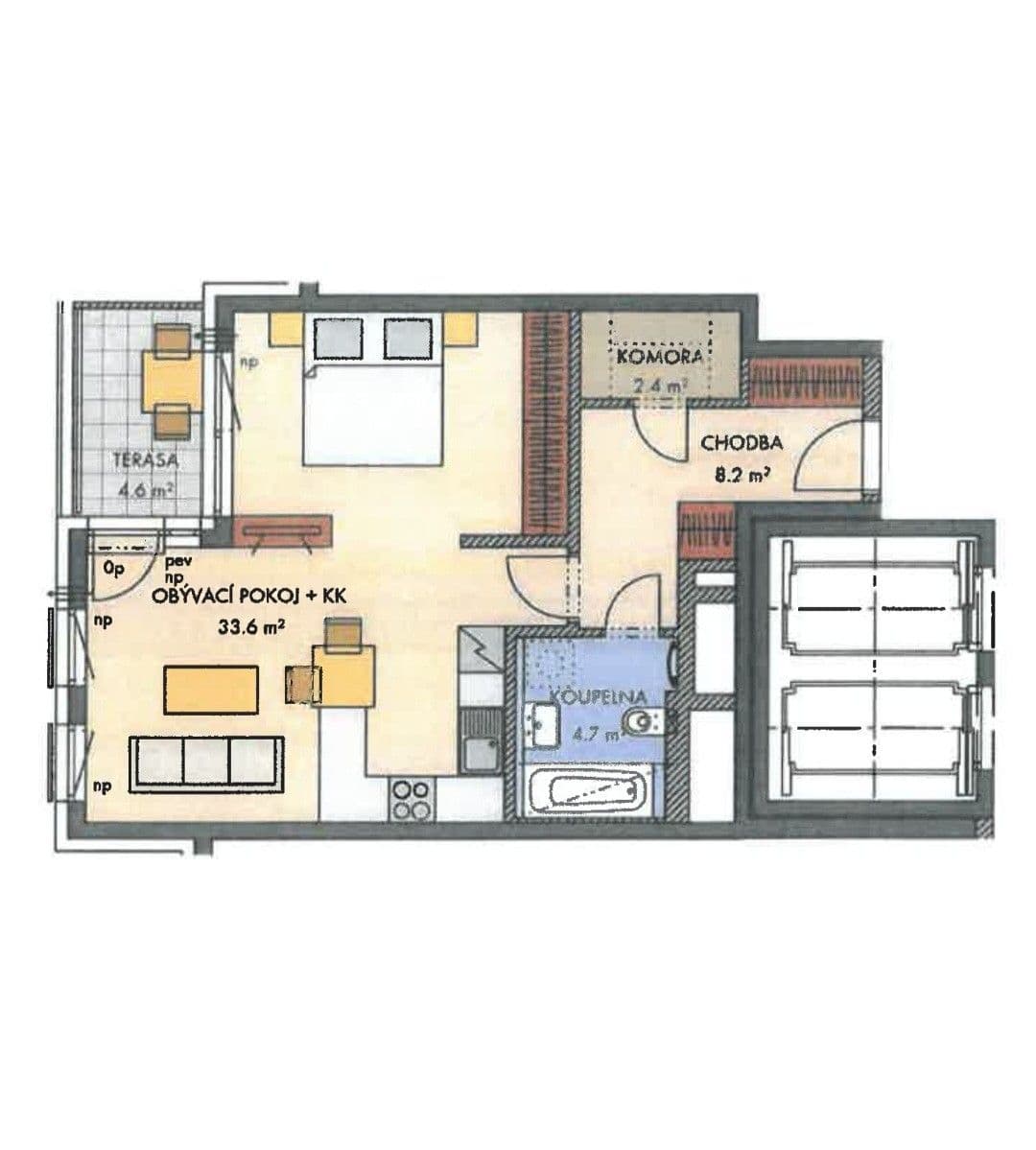 Predaj bytu 2-izbový 51 m², Praha, Praha Predaj bytu 2-izbový 51 m², Praha, Praha