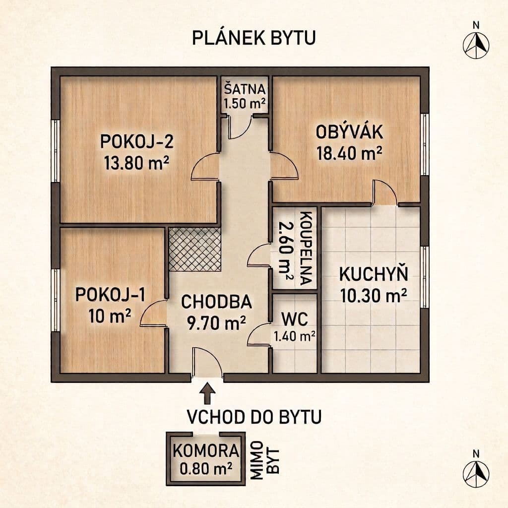 Predaj bytu 3-izbový 68 m², Polská, Kladno, Středočeský kraj Predaj bytu 3-izbový 68 m², Polská, Kladno, Středočeský kraj
