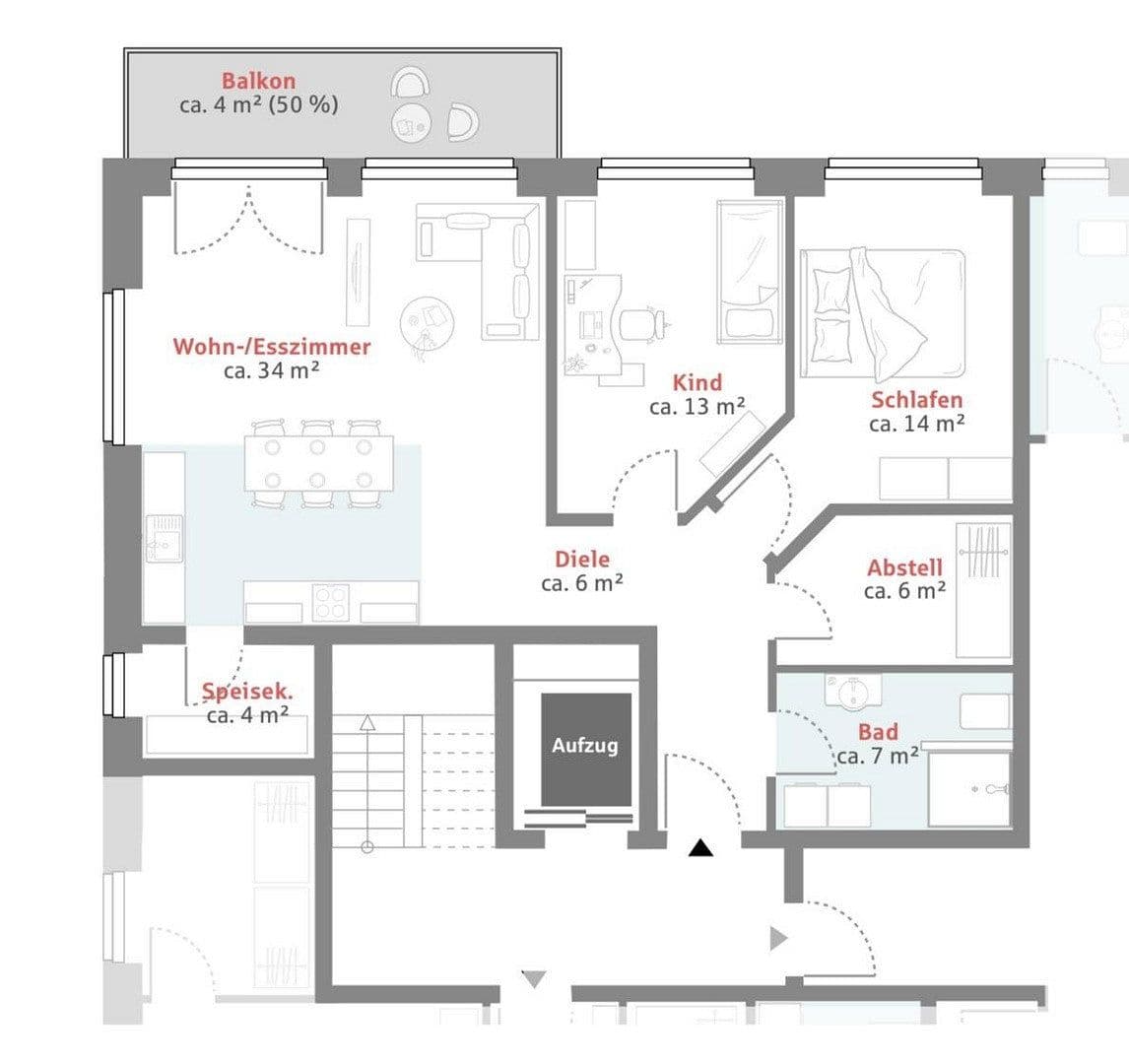 Predaj bytu 3-izbový 88 m², Hannover, Dolné Sasko Predaj bytu 3-izbový 88 m², Hannover, Dolné Sasko