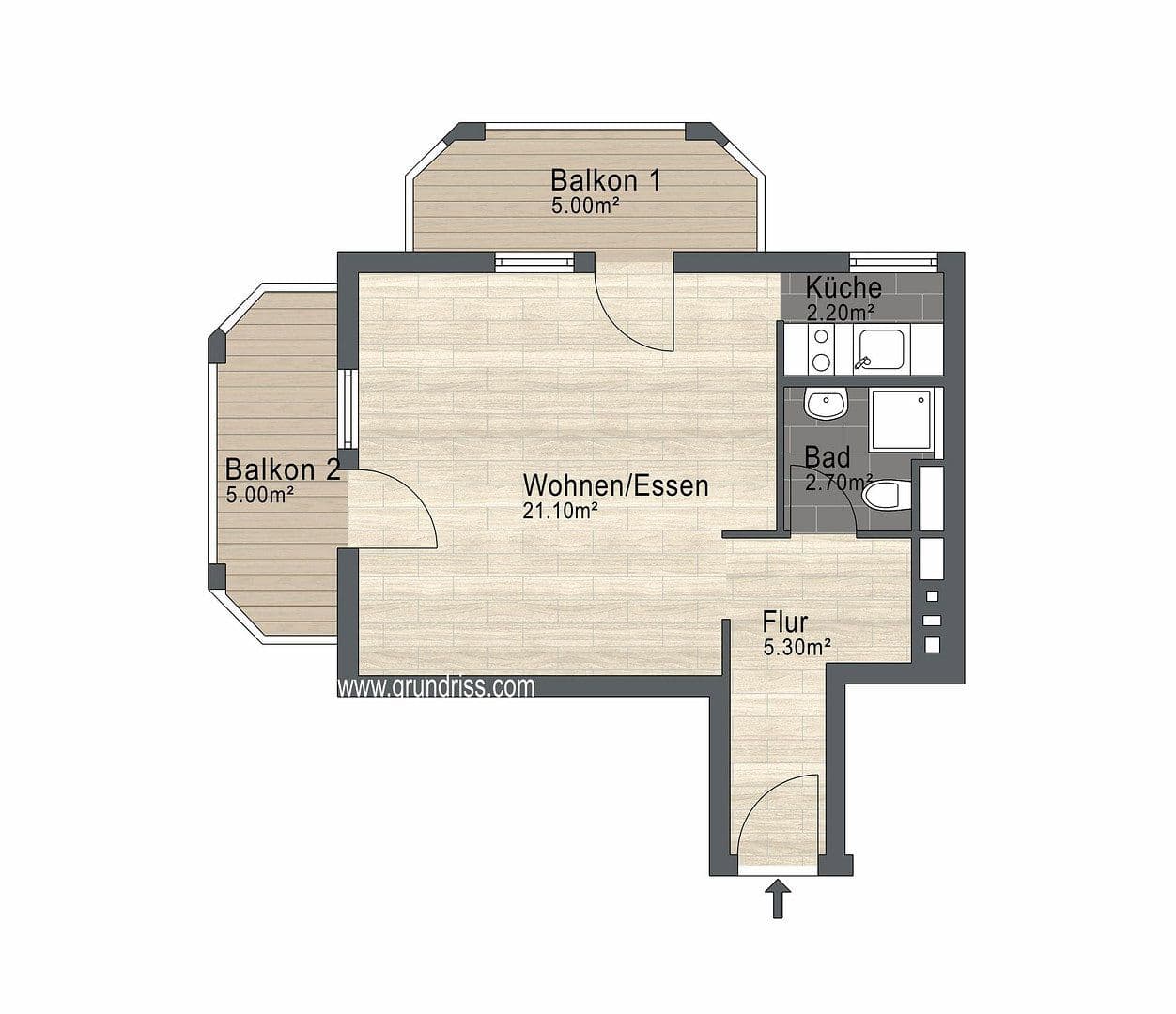 Prenájom bytu 1-izbový 36 m², Gärtnerstr. 42, München, Bavorsko Prenájom bytu 1-izbový 36 m², Gärtnerstr. 42, München, Bavorsko