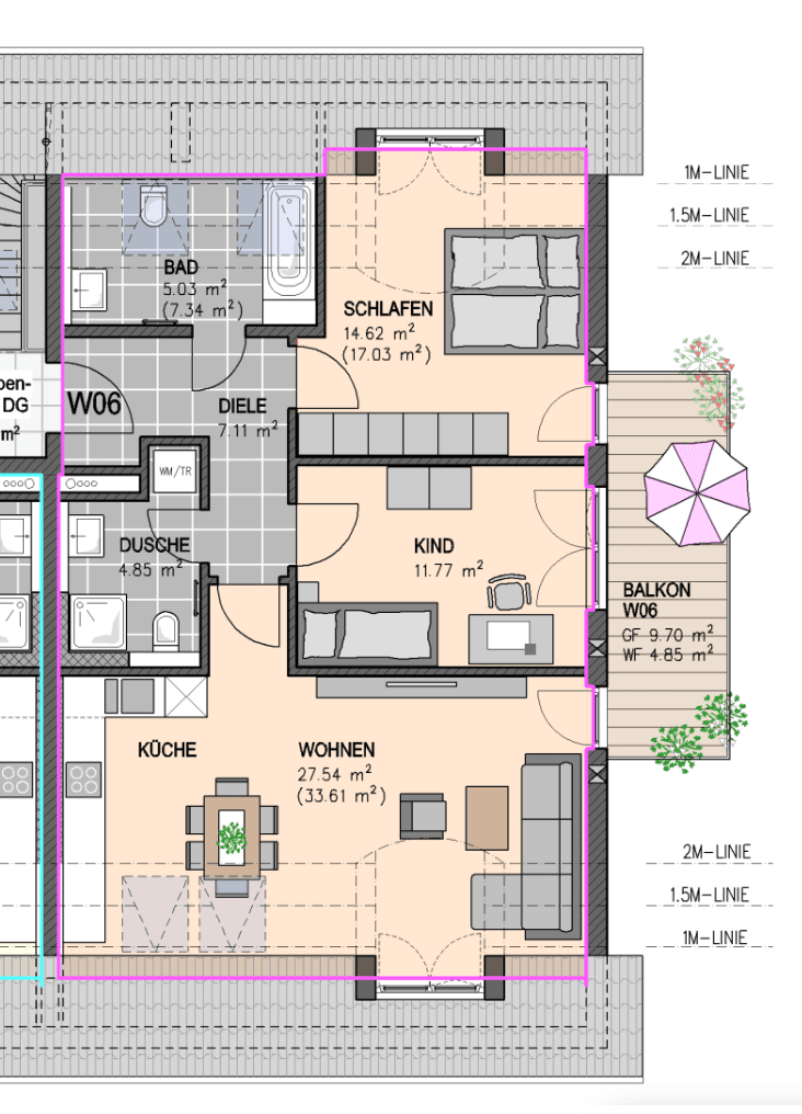 Prenájom bytu 3-izbový 75 m², Hötzlring 20, München, Bavorsko Prenájom bytu 3-izbový 75 m², Hötzlring 20, München, Bavorsko