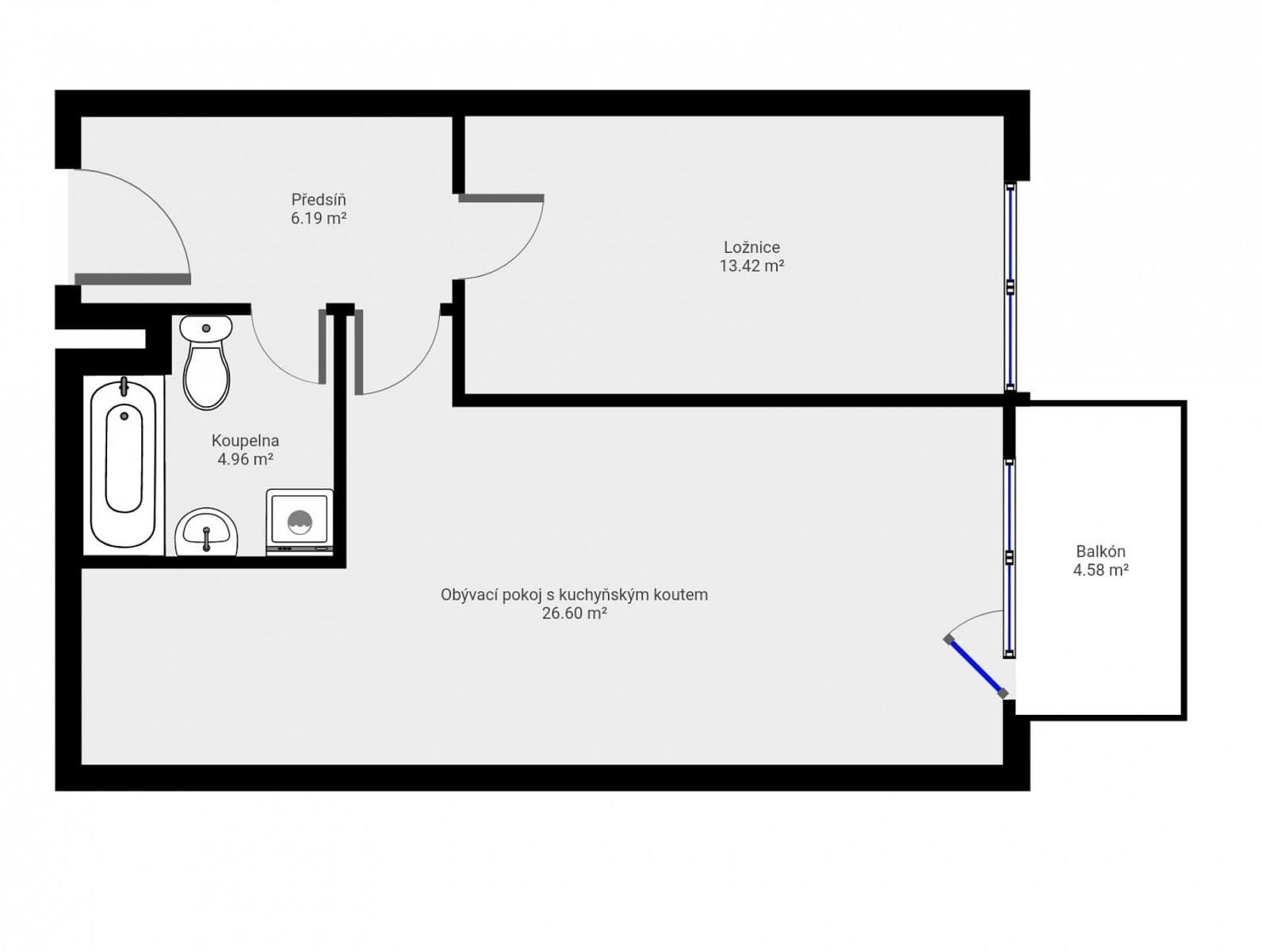 Prenájom bytu 2-izbový 51 m², U Hostavického potoka, Praha, Praha Prenájom bytu 2-izbový 51 m², U Hostavického potoka, Praha, Praha