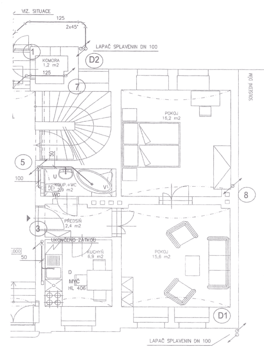 Prenájom bytu 2-izbový 46 m², Roháčova, Praha, Praha Prenájom bytu 2-izbový 46 m², Roháčova, Praha, Praha